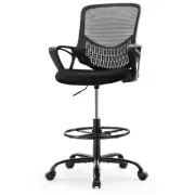 JHK Drafting Home Office Tall Computer Standing Desk Task Chair with Adjustab...