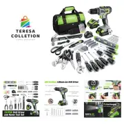 Home Tool Set With 20V Cordless Lithium-ion Drill Driver, 157PCS All-Purpose ...