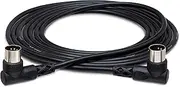 Hosa Right-Angle 5-pin DIN to Same MIDI Cable, 3 Feet