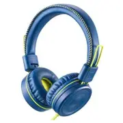 M1 Kids Headphones Wired Headphone for Kids,Foldable Adjustable Stereo Blue