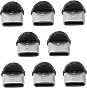 LIGIGWASH 8Pcs Magnetic USB Type C Adapter Tips Durable PVC Rotating Phone Connector Convenient One Hand Operation Multipurpose Dust Plug for USB C Devices