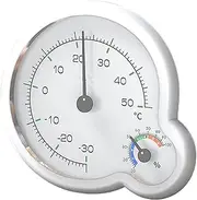 Wall-Mounted Thermograph Hygrometer - Analog Double Dial Temperature Humidity Gauge | High-Precision Temperature & Humidity Monitor, Clear Display Meter for Home, Nursery, Office, Greenhouse, Warehous