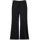 Marimekko Karol Trousers Wool Blend Wide Flare Leg Black Size 42 NWT