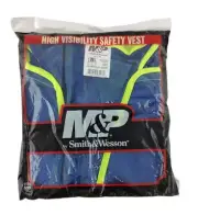 Smith & Wesson SVMP021P 2X/4X Split Tape Law Enforcement Safety Vest Plain/Blue