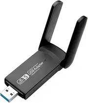 Fahgaer 1300Mbps USB WiFi Adapter USB 3.0 Wireless Dongle 2.4G & 5G Dual Band 2-in-1 Wireless Network Card for Desktop Computer