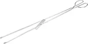 uxcell Scissors Tong, 80cm Stainless Steel Fireplace Firewood Picker Barbecue Charcoal Pick Up Tool