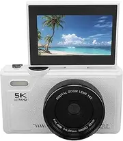 5K Digital Camera for Photography, WiFi 75MP Vlogging Camera with Flip Screen, 18X Zoom, Autofocus, 3 Inch Screen (128G)