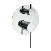 Bathroom Round Shower Bath Mixer With Diverter Tap For Bath Spout Shower Head
