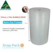 BUBBLE CUSHIONING WRAP ROLL 750mm x 100M 10mm Bubbles- SAME DAY PICK UP PREMIUM