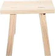 Zerodeko Wooden Step Stool Retro Low Stool for Shoe Changing Foot Washing Home Use Lightweight for Elderly Easy to Clean