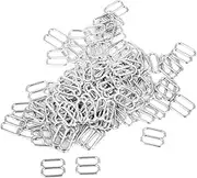 Abbraccia 100x Metal Bra Strap Adjuster Slider/Hooks/O Rings for Sewing Craft, Silver, 10mm 8 Shape