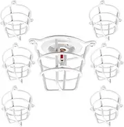 (6 Pack) TunaMax White Fire Sprinkler Head Cage Guard for Both 1/2" & 3/4" Sprinkler Head for Protecting Flush Mount & Side Wall & Semi - Recessed Sprinkler Head Cover