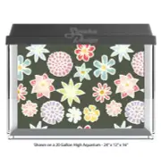 Colorful Floral Flower Polyester Fish Tank Glass Backdrop Aquarium Background