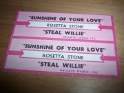 2 Rosetta Stone Sunshine Of Your Love / Steal Willie Jukebox Title Strip