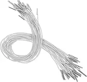 Operitacx 25Pcs Elastic Barbed Cords with Metal Ends, Stretch Loop Band Lanyard Thread String Extender Strap for Mask, Hat, DIY Crafts, Party