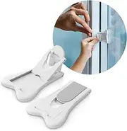 Ashtonbee Sliding Door Lock for Child Safety - Baby Proof Doors & Closets. Childproof Your Home with No Screws or Drills by (Set of 2 White)