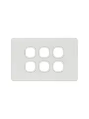 Lucci Power Ion 6 Gang Plate Only in White