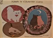 noVintage 1984 Town’N Country Cats Quilt & Applique Pattern Cardin Originals