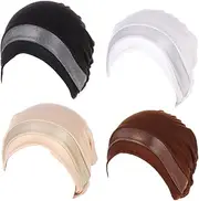 [JDYaoYing] 4 Pack Womens Muslim Inner Hijab Caps Under Scarf Hijab Hair Cover Head Wear Cap Bonnet Chemo Hat