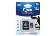 Team Group Memory Card microSDHC 32GB, Class 10, 14MB/s Write*, with SD Adapter, Lifetime