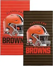 NORTHWEST NFL Cleveland Browns 2-Pack Beach Towel Set, 30" x 60" Each, Standard, Team Colors