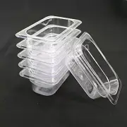 Clivia 6 Pack 1/9 Size Polycarbonate Food Pans 2.5" Deep GN Pans without Lids