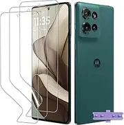 [3 Pack] Hydrogel Screen Protector for Motorola Edge 50, Electro-weideworld Scratch Resistant HD Clear TPU Screen Protector, Support Fingerprint Unlock