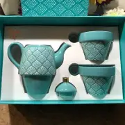 Pinky Up Tea For Two, Beautiful Turquoise Tea Set By Taylor **NEW In Gift Box**