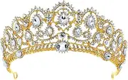 [DUnLap] Queen Crown Rose Gold Pink Vintage Baroque Queen King Hair Jewelry Pearl Crystal Tiara And Crown With Comb Headband Bridal Rhinestone Diadem Queens Crown