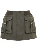 Dion Lee Aviator Nylon Mini Skirt - Khaki - 8 (UK8 / S) 8 (UK8 / S)