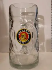 Paulaner Dimpled Isar Beer Mug - 1 Liter Mass Krug