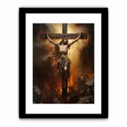 Jesus Cross Art Framed print