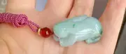 Cute Rabbit Green Jade /jadeite Pendant