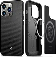 SPIGEN Mag Armor Case Designed for Apple iPhone 13 Pro (2021)[6.1-inch] MagSafe Compatible Magnetic Ring Cover Cover - Black