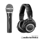 audio-technica 心型指向性動圈USB/XLR麥克風ATR2100XUSB+專業型監聽耳機ATHM50x