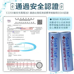 【BSMI認證！超大電量】POLYBATT 充電鋰電池 18650電池 2600mAh 充電電池 鋰電池【G5608】