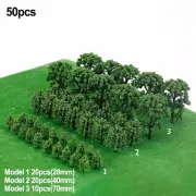 50PCS Miniature Trees Model Train Railroad Wargame Scenery Landscape Scale