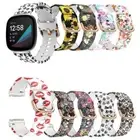 Watch Band Strap Soft Silicone Color Printing For Fitbit Versa 3 (3Gen) / Sense