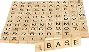 Wooden Alphabet Scrabble Tiles Set Letters Pieces Wood Crafts A-Z Capital Decoration Letter Scrapbooking Handcraft Crossword Coasters Game Board deluxe Edition Complete DIY Spelling Making 400X