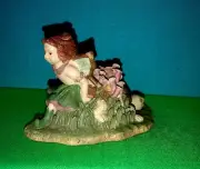 Woodland Collection Fairy On Top of Turtle Figure by Katherines Collection