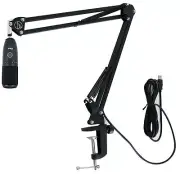 AKG P120 Studio Condenser Recording/Streaming Microphone+Audio Technica Boom Arm