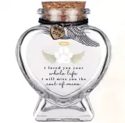 Glass Memorial CAT Pet Fur Keepsake Jar - Cork Removable Charm Hair Display Loss
