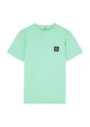 Stone Island Kids Logo Cotton T-shirt (14 Years) - Green Light - 14YR (14 Years) 14YR (14 years)
