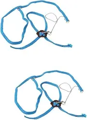 SEWOART 2pcs 1.2m Adjustable Reptile Lizard Harness 0.7cm Wide for Small Animals