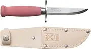 Morakniv Scout 39 Safe Stainless Steel Fixed Blade Knife, Lingonberry
