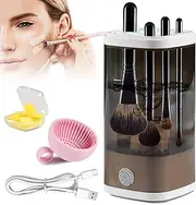 Electric Makeup Brush Cleaner, Make Up Brush Cleaner, Dryer, Portable Automatic USB Make Up Brush Cleaner, for Most Sizes of Make Up Brushes (Grey)