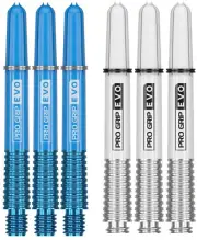 2 Sets Target Pro Grip Evo Short Dart Shafts – Ships w/ Tracking – Blue Silver