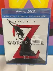World War Z 3D (Blu-ray 3D + Blu-ray + DVD) Brad Pitt - Action, Horror, Zombies