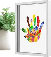 Baby Handprint And Footprint Kit | Family Handprint Keepsake,Transparent Photo Frame Hangable Home Desk Ornament For Baby Shower Nursery