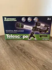 Kids Toy Telescope for Kids Includes Compass & 3 Eyepieces as Astronomy Gift